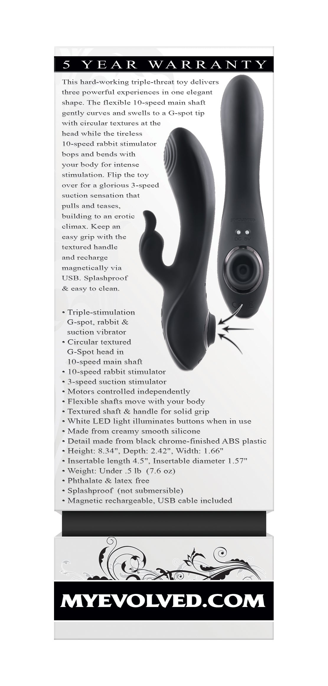 Rabbit Hole - Black | 844477018805 | Available at EroticWarehouse.com