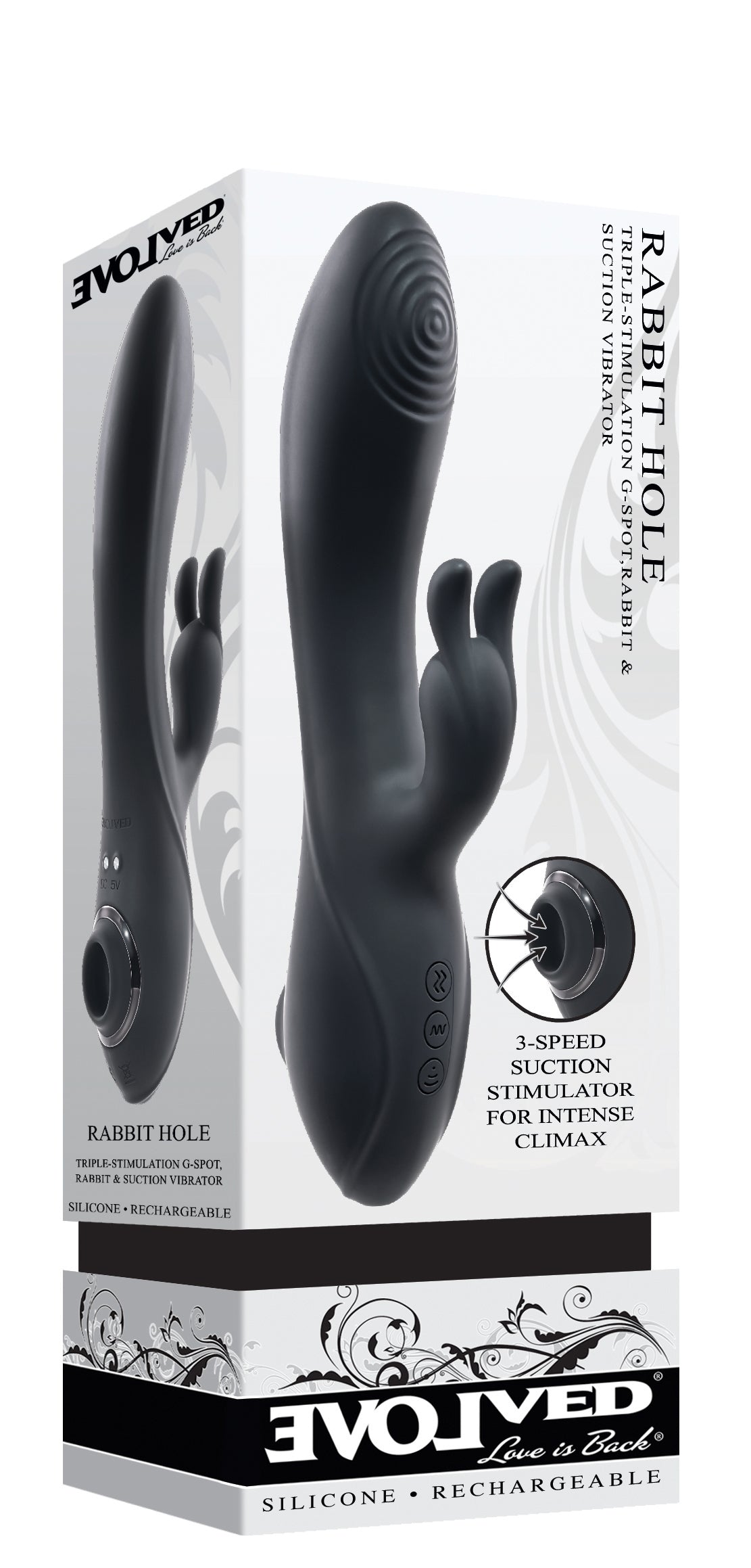 Rabbit Hole - Black | 844477018805 | Available at EroticWarehouse.com
