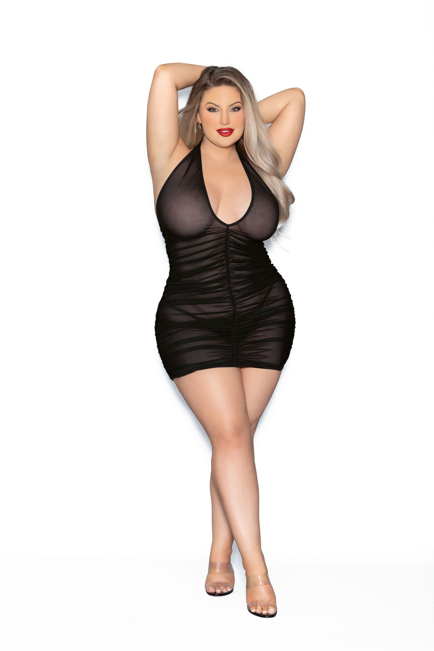 Queen Chemise - Queen Size - Black | 763036329469 | Available at EroticWarehouse.com