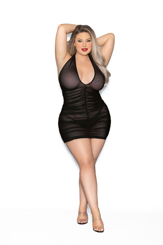 Queen Chemise - Queen Size - Black | 763036329469 | Available at EroticWarehouse.com