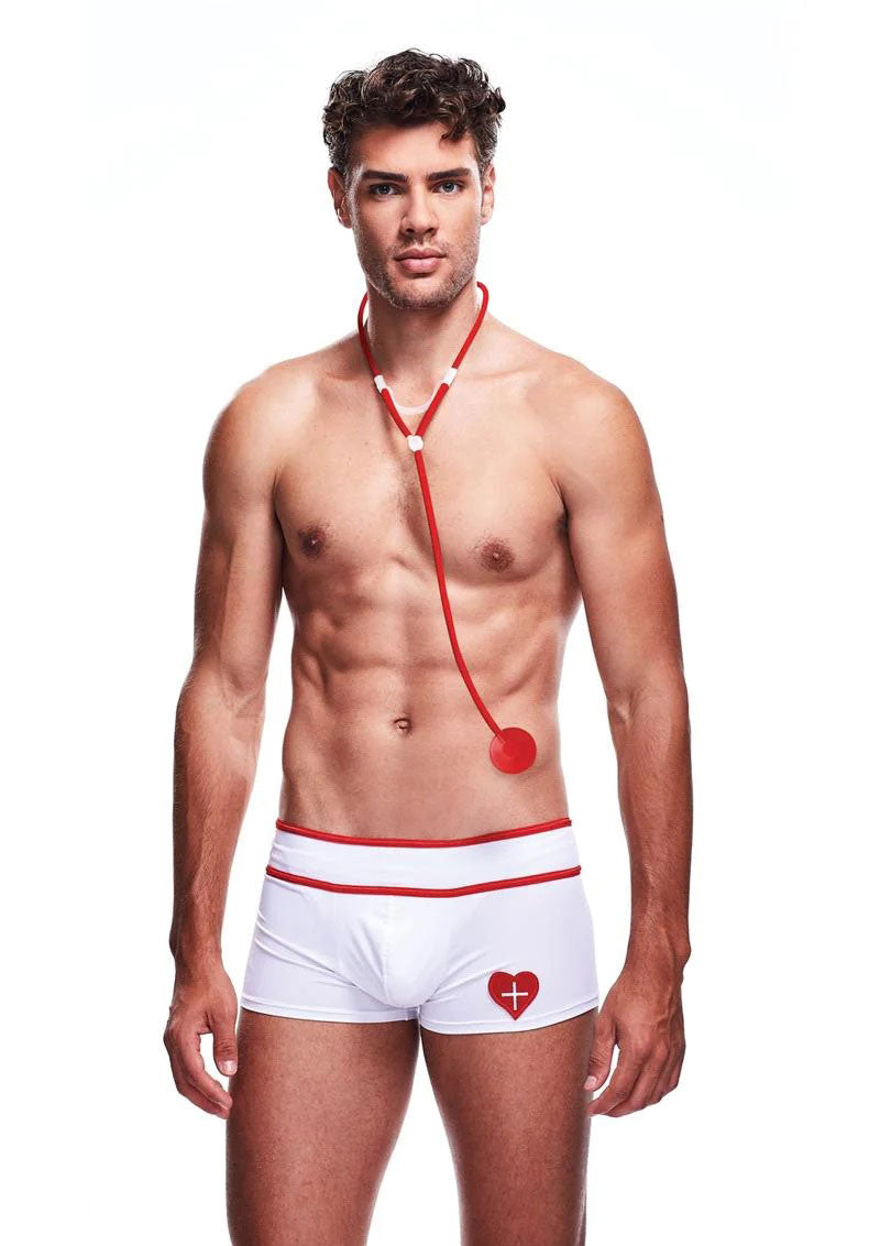 2 Piece Doctor Love Set - Large/xlarge - White | 4890808222935 | Available at EroticWarehouse.com