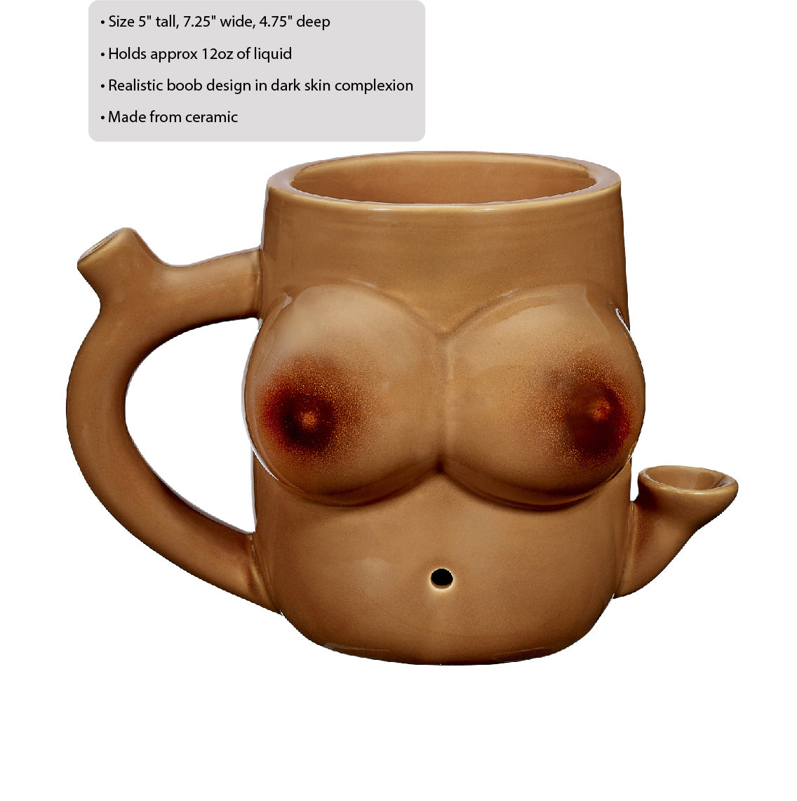Boob Pipe Mug - People of Color | 638054825548 | Available at EroticWarehouse.com