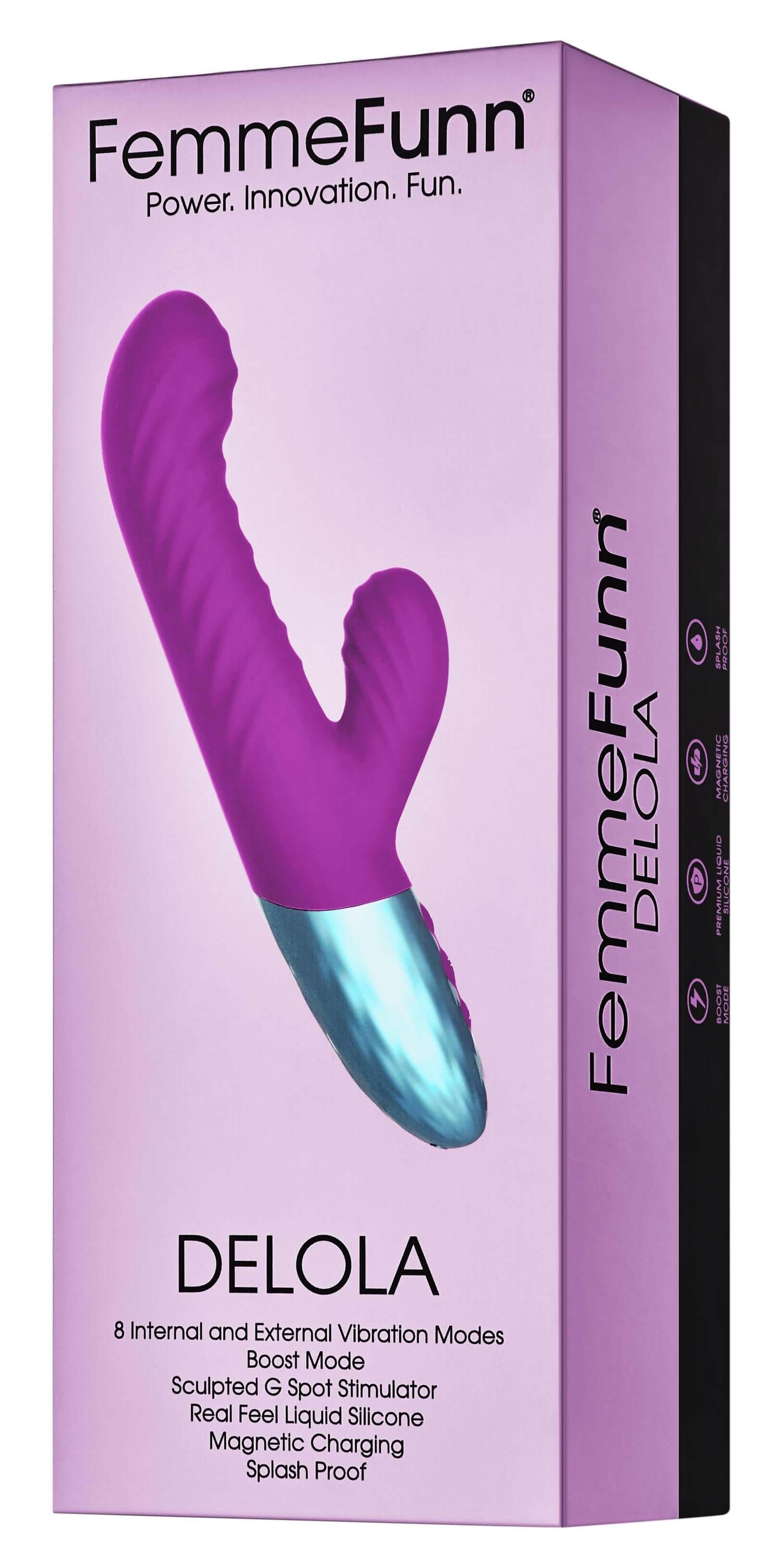 Delola Liquid Silicone Rabbit - Purple | 663546902919 | Available at EroticWarehouse.com