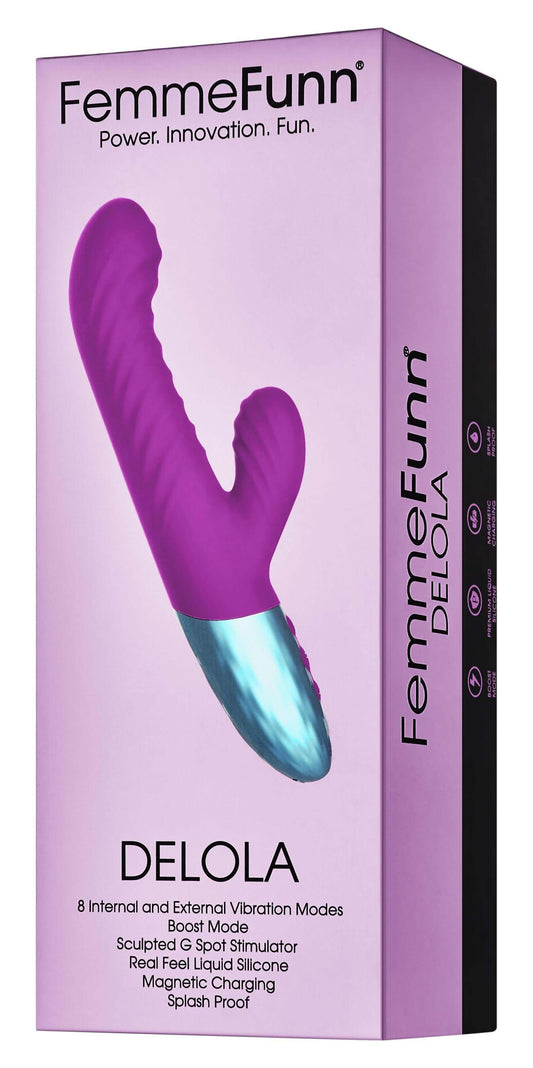 Delola Liquid Silicone Rabbit - Purple | 663546902919 | Available at EroticWarehouse.com
