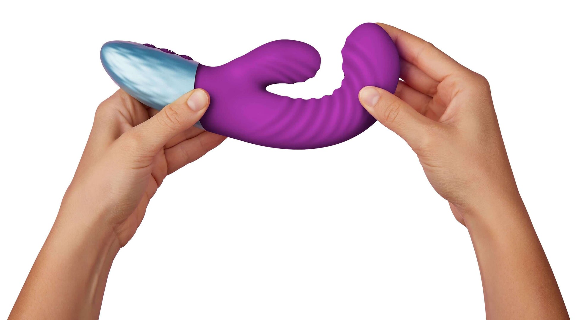 Delola Liquid Silicone Rabbit - Purple | 663546902919 | Available at EroticWarehouse.com