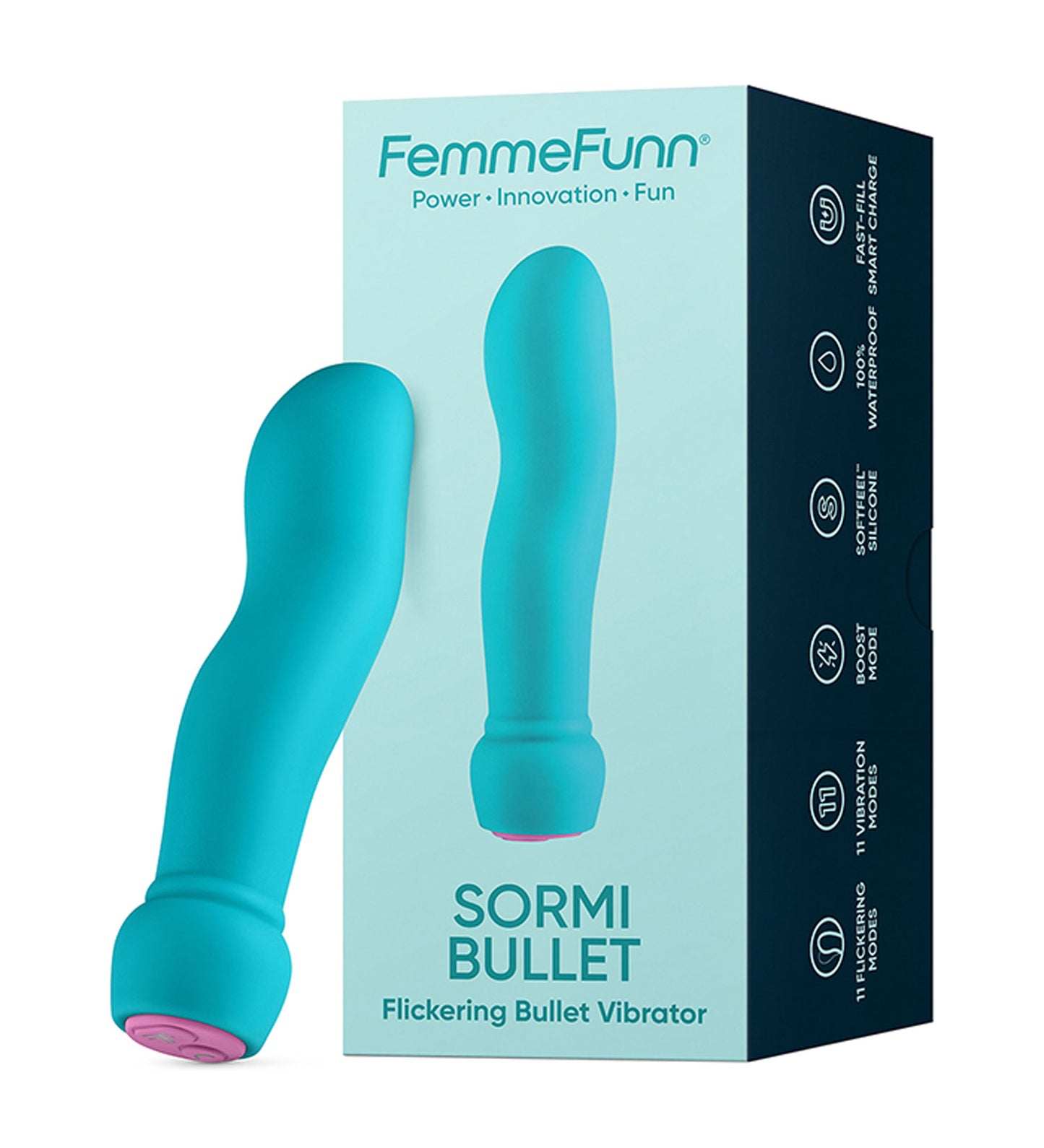 Sormi Bullet Flickering Bullet Vibrator -Turquoise | 810119283023 | Available at EroticWarehouse.com