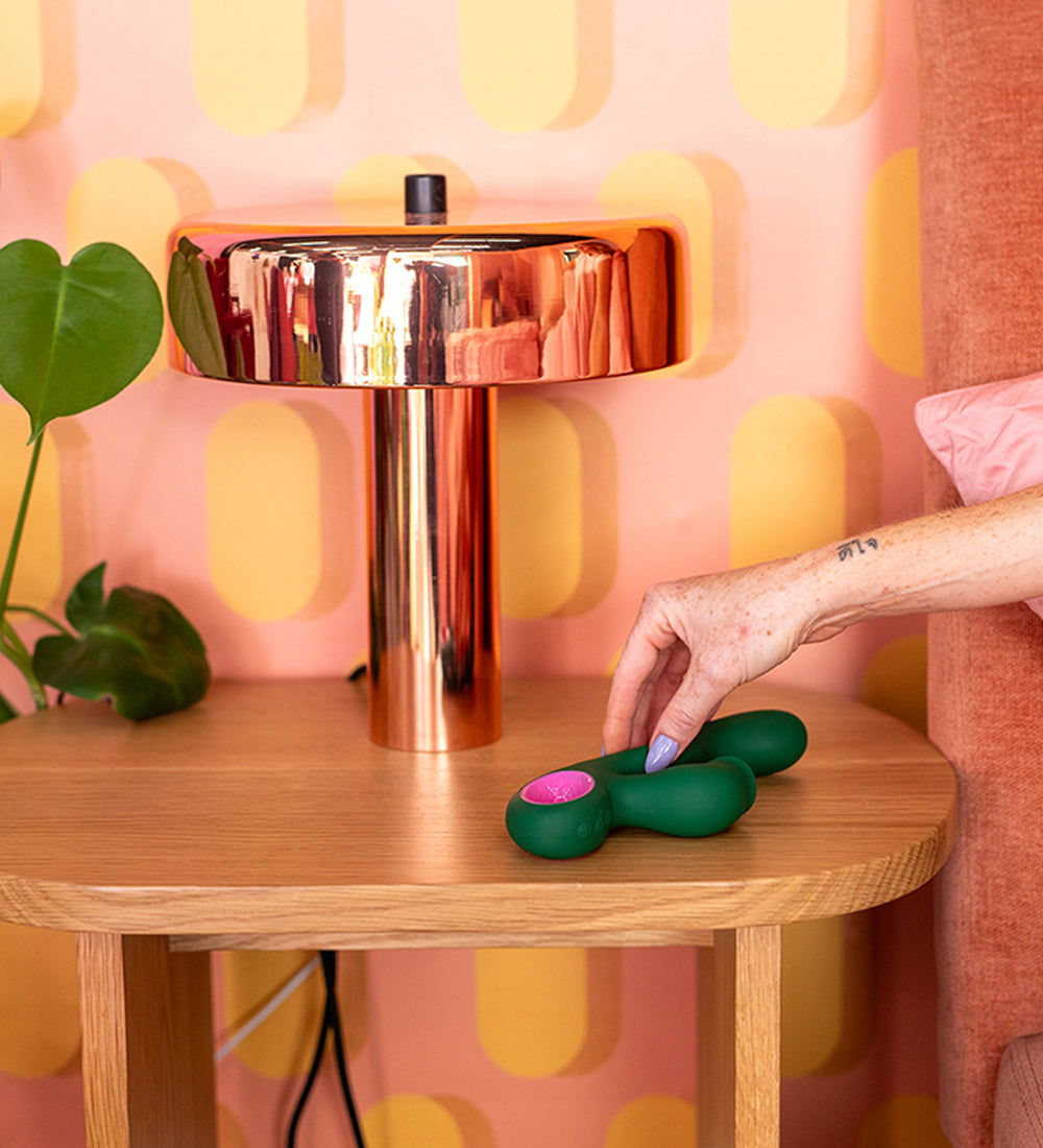 Pallina Triple-Action Rabbit Vibrator - Green | 810119283153 | Available at EroticWarehouse.com