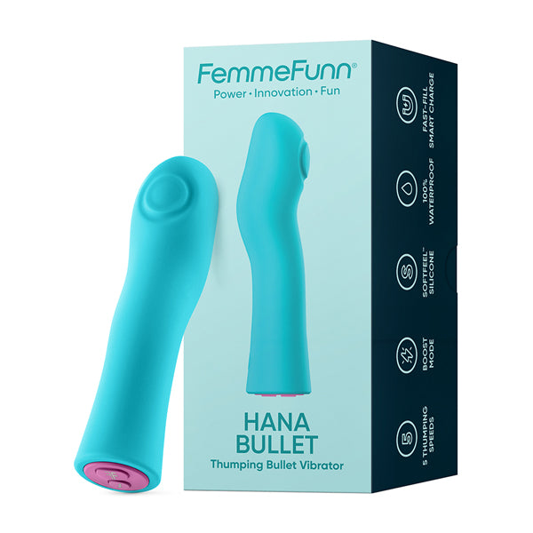 Hana Bullet Thumping Vibrator - Turquoise | 810119283184 | Available at EroticWarehouse.com