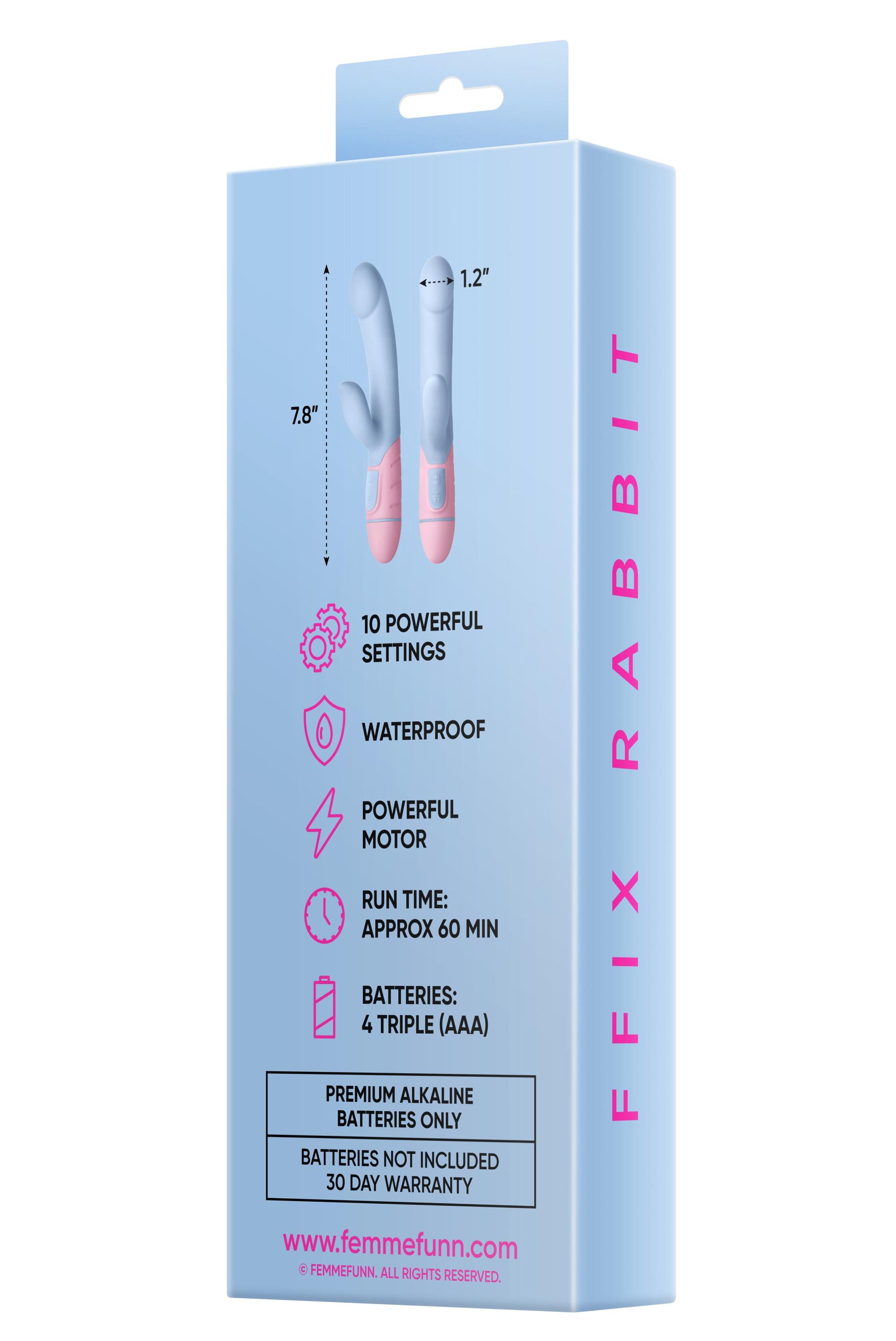 Ffix Rabbit - Light Blue | 663546903756 | Available at EroticWarehouse.com