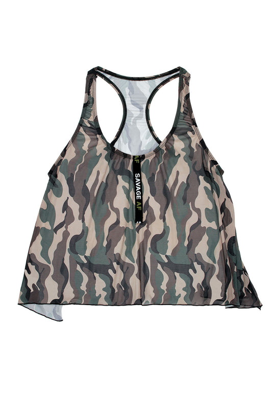 Savage Af Swing Top - Forest Camo - S/m | 811432027820 | Available at EroticWarehouse.com