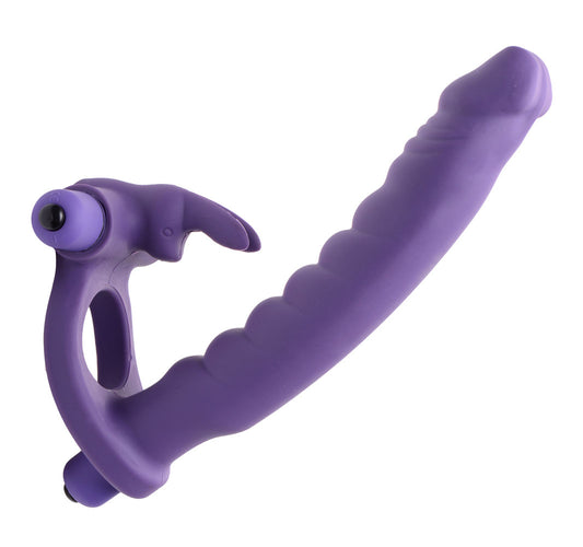 Double Delight Dual Insertion Vibrating Rabbit Cock Ring | 848518012043 | Available at EroticWarehouse.com
