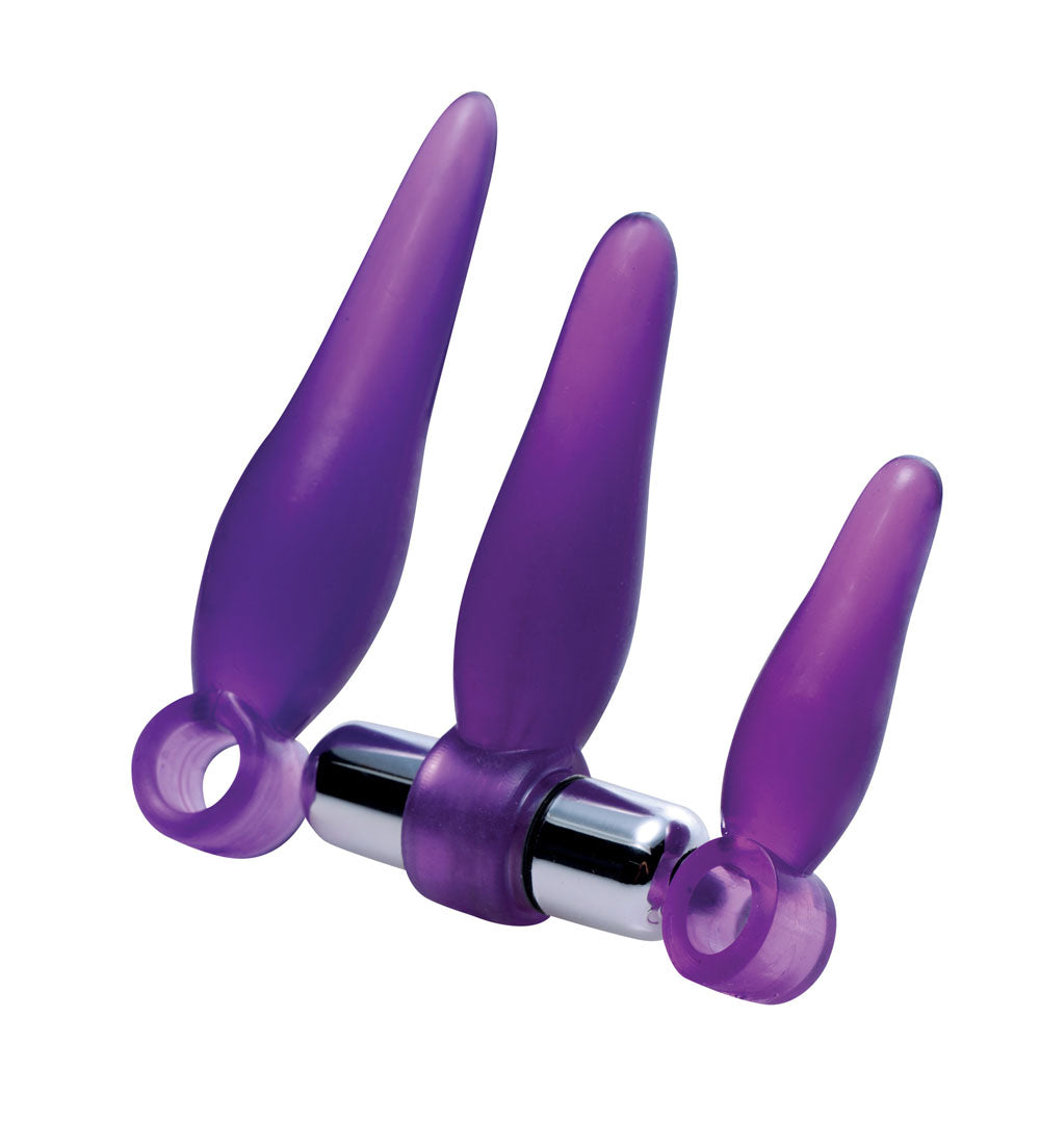 Fanny Fiddlers 3 Piece Finger Rimmer Set With Vibrating Bullet | 848518023247 | Available at EroticWarehouse.com