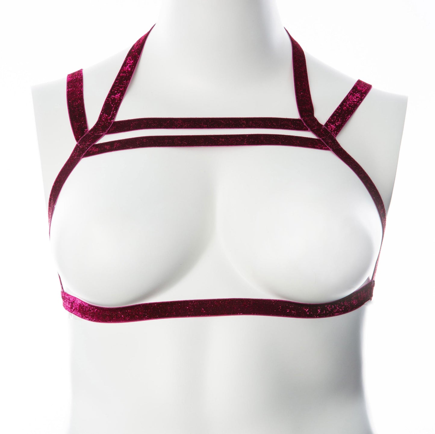 Gender Fluid Sugar Coated Harness - Large/xxlarge - Raspberry | 812024033823 | Available at EroticWarehouse.com