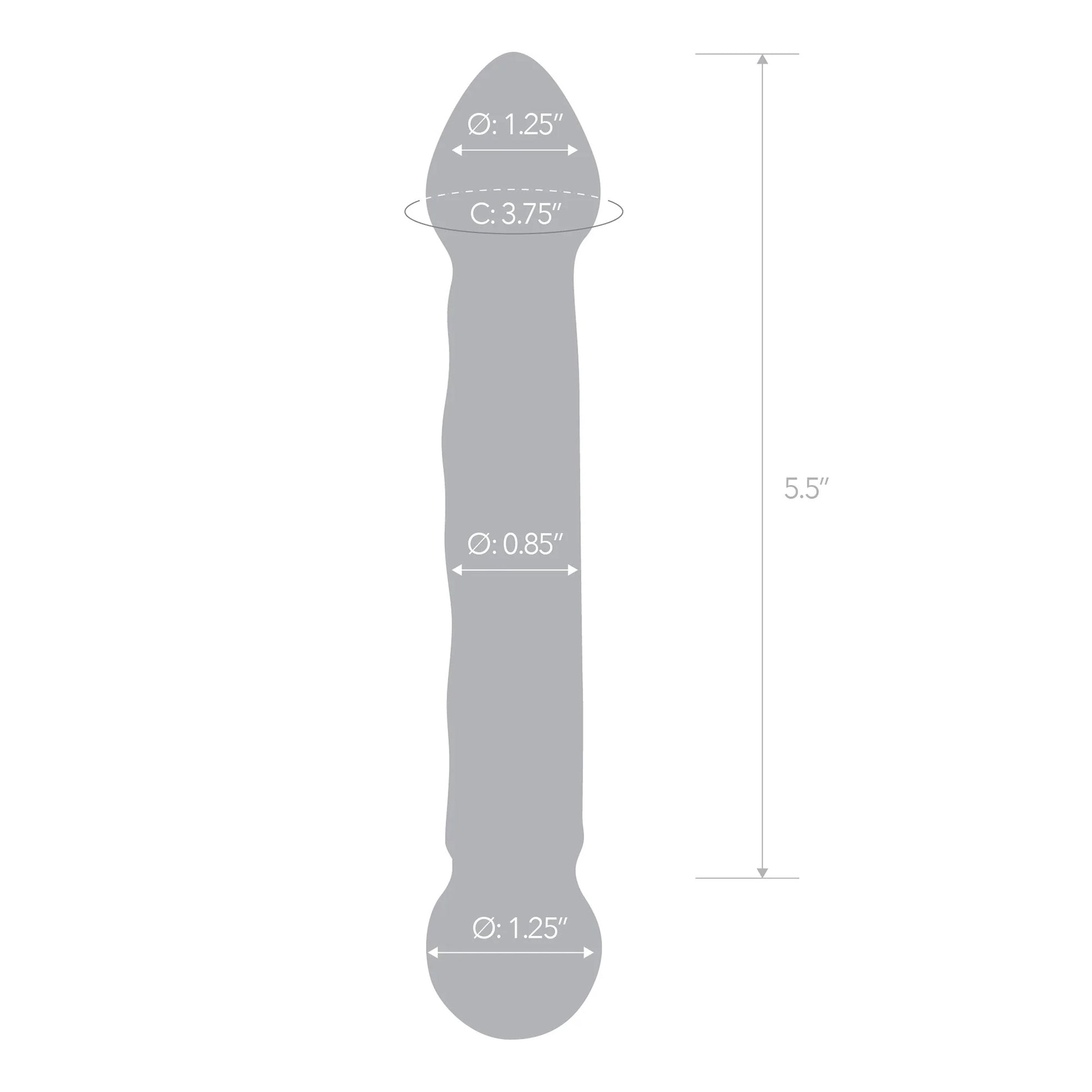 6.5 Inch Full Tip Textured Glass Dildo | 4890808205600 | Available at EroticWarehouse.com