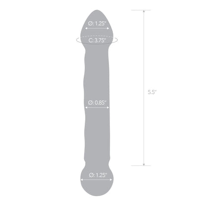 6.5 Inch Full Tip Textured Glass Dildo | 4890808205600 | Available at EroticWarehouse.com