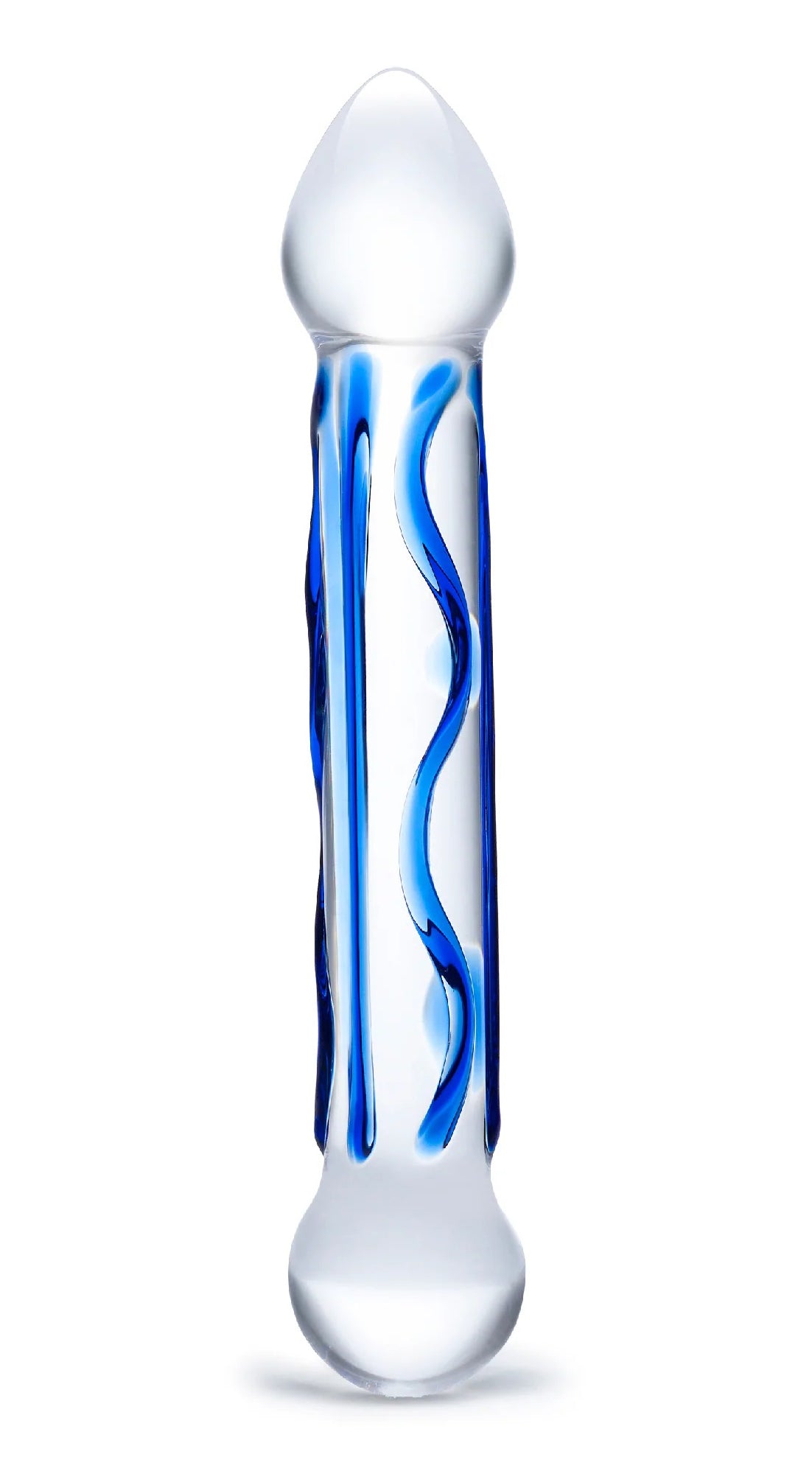 6.5 Inch Full Tip Textured Glass Dildo | 4890808205600 | Available at EroticWarehouse.com