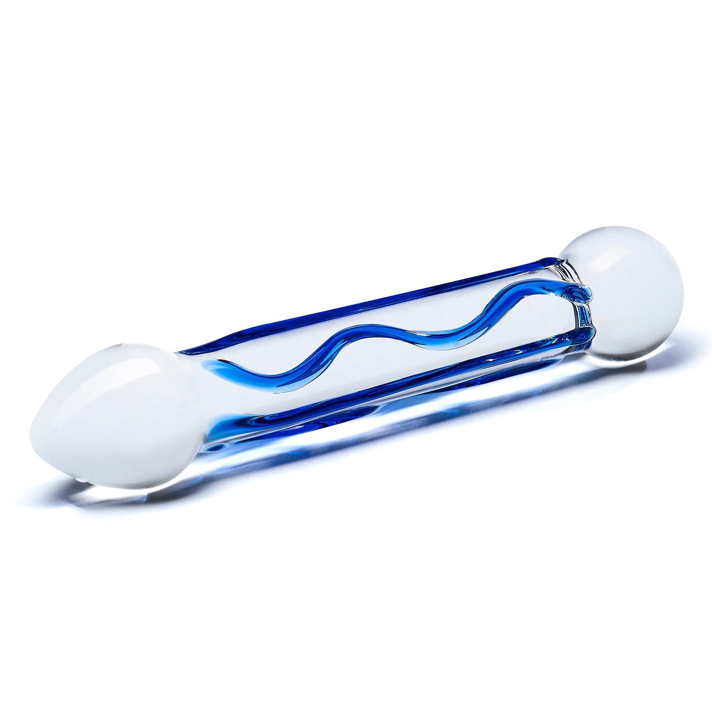 6.5 Inch Full Tip Textured Glass Dildo | 4890808205600 | Available at EroticWarehouse.com