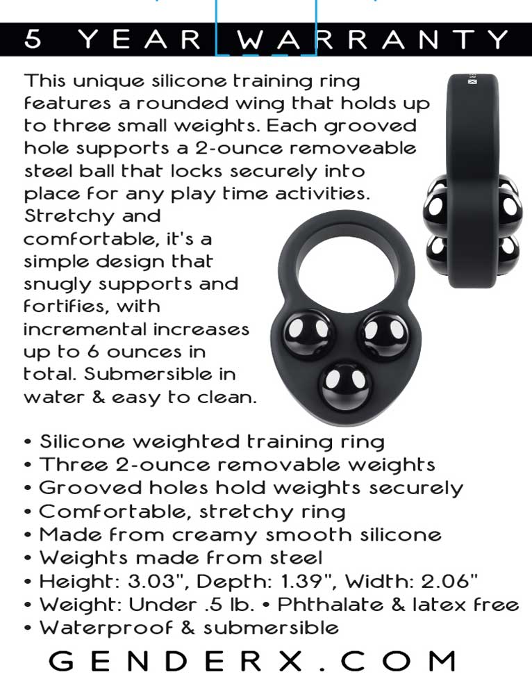 Workout Ring - Black | 844477022598 | Available at EroticWarehouse.com