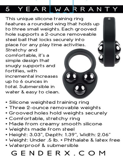 Workout Ring - Black | 844477022598 | Available at EroticWarehouse.com