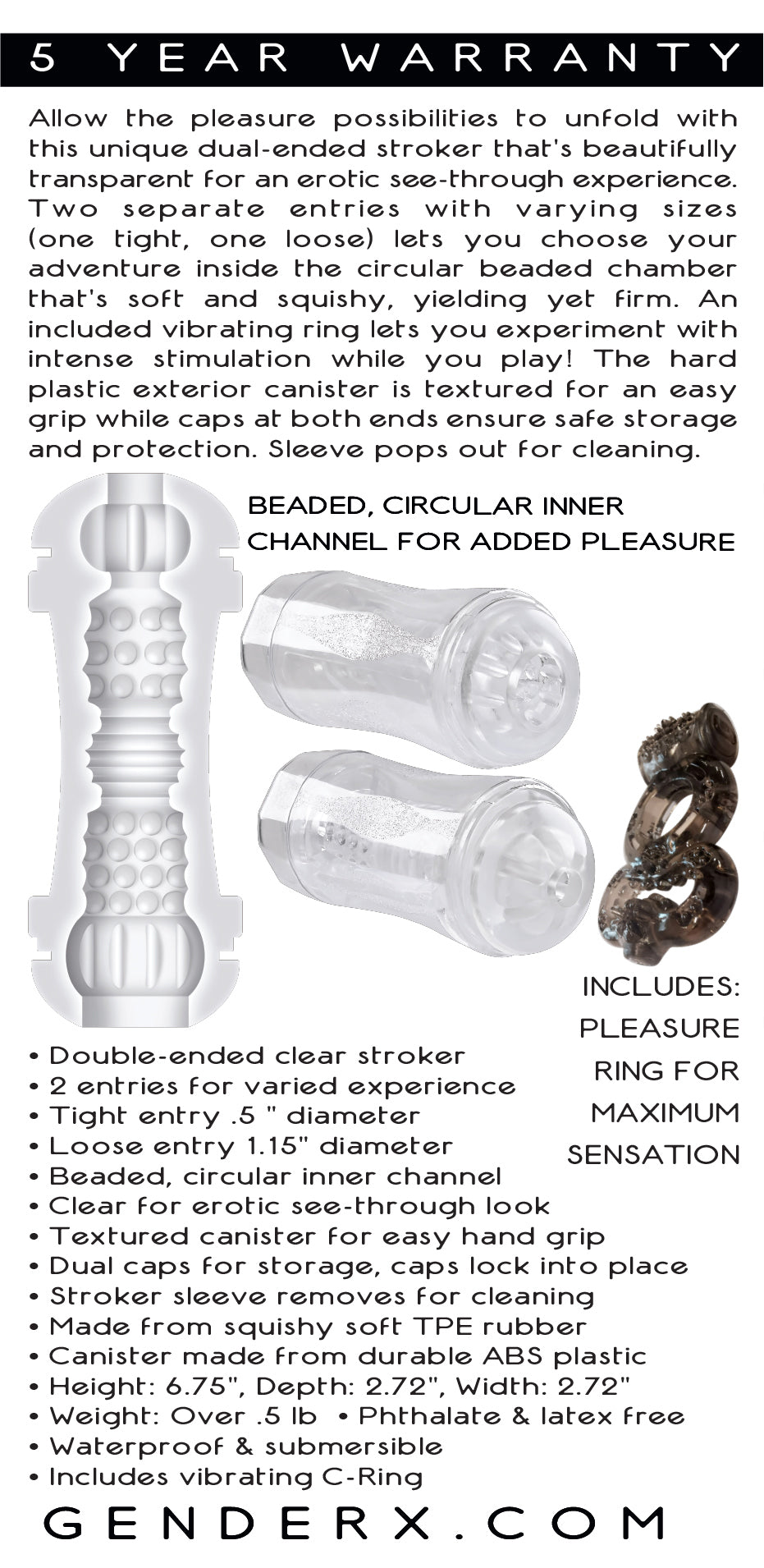 Double Fantasy - Clear | 844477020020 | Available at EroticWarehouse.com