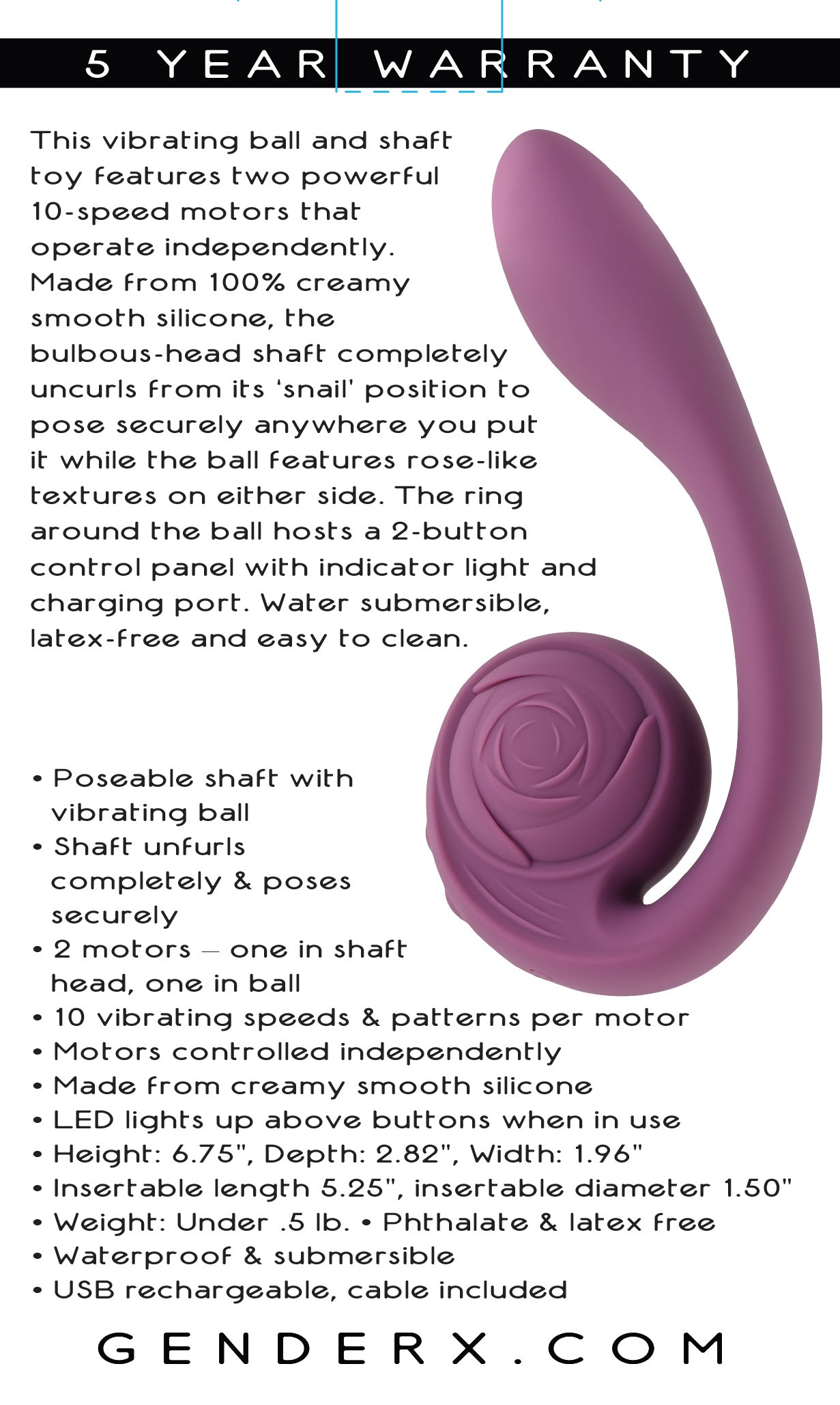 Poseable You Vibrator - Purple | 844477022864 | Available at EroticWarehouse.com
