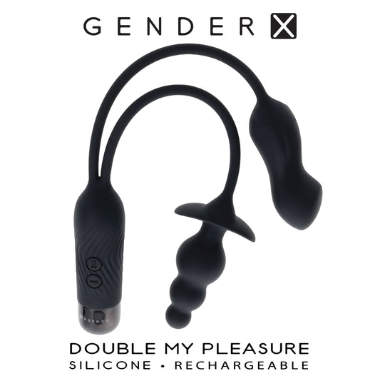 Double My Pleasure - Black | 844477023113 | Available at EroticWarehouse.com