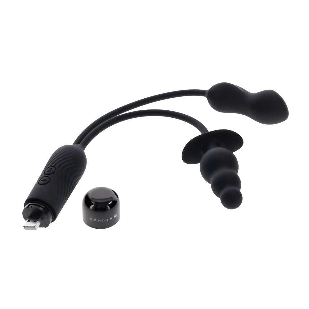 Double My Pleasure - Black | 844477023113 | Available at EroticWarehouse.com