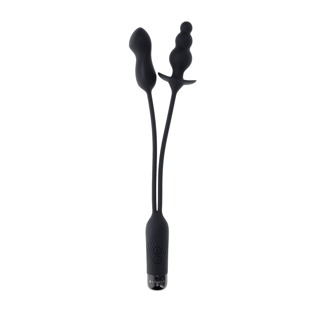 Double My Pleasure - Black | 844477023113 | Available at EroticWarehouse.com