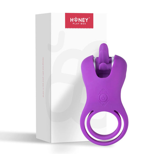 Roxy - Tongue Clit Licker and Cock Ring - Purple | 710022363907 | Available at EroticWarehouse.com