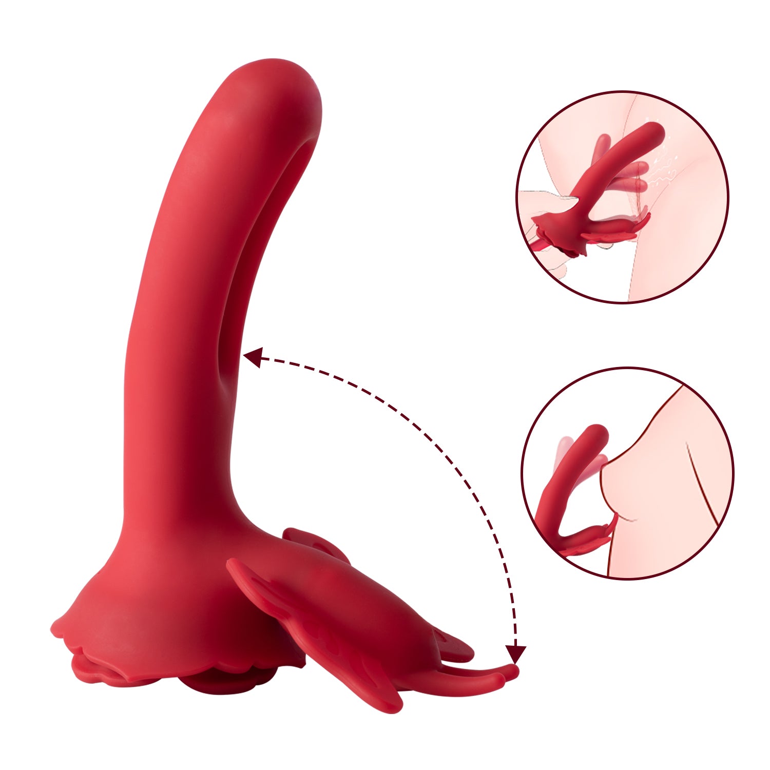 Layla - Butterfly Clit and G-Spot Vibrator - Red | 710022368117 | Available at EroticWarehouse.com