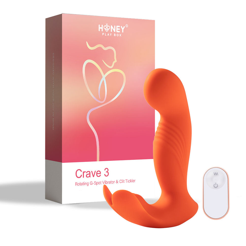 Crave 3 - G-Spot and Clit Vibrator - Orange | 710022363402 | Available at EroticWarehouse.com