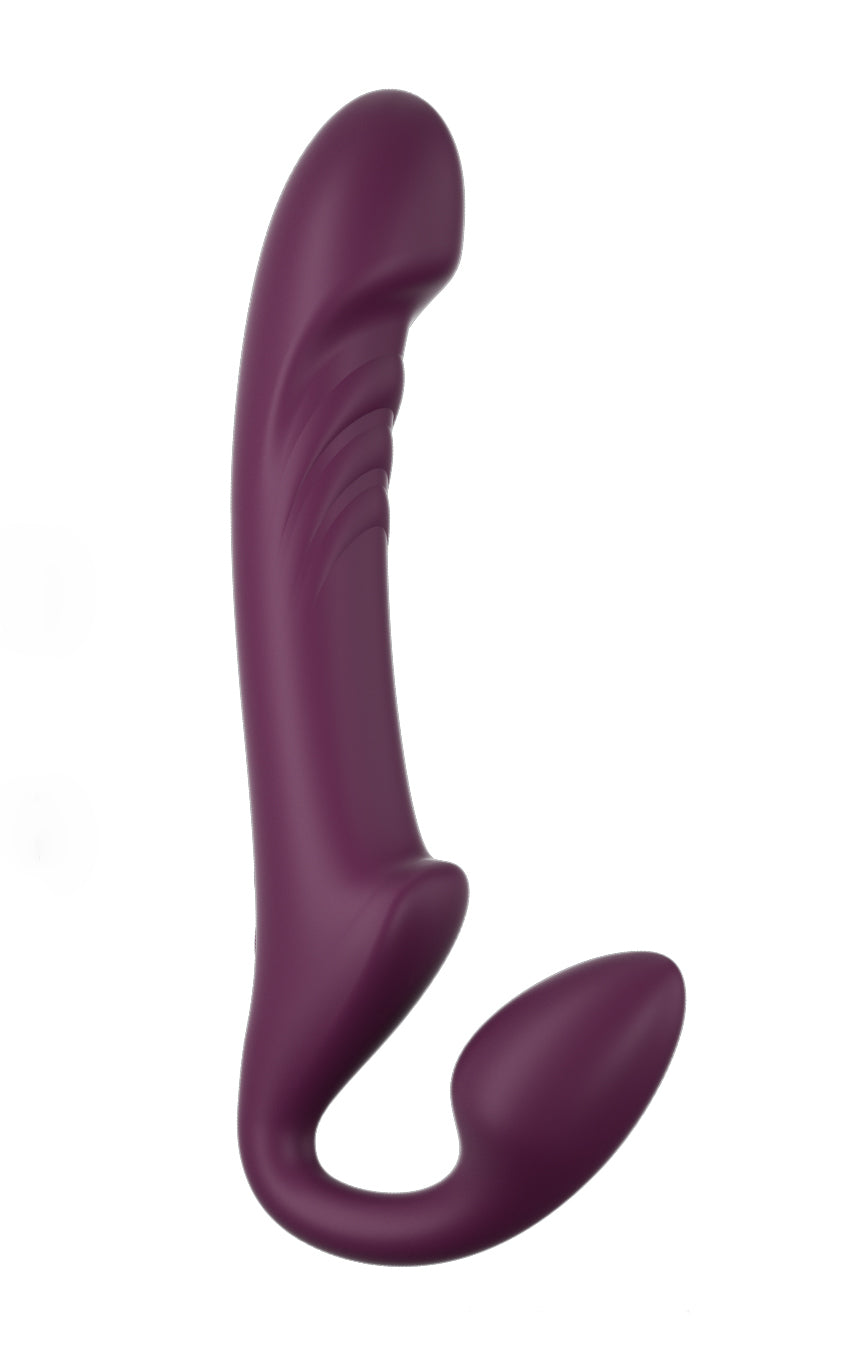 Bliss - Rotating Head Strapless Strap on - Red Wine | 710022364829 | Available at EroticWarehouse.com