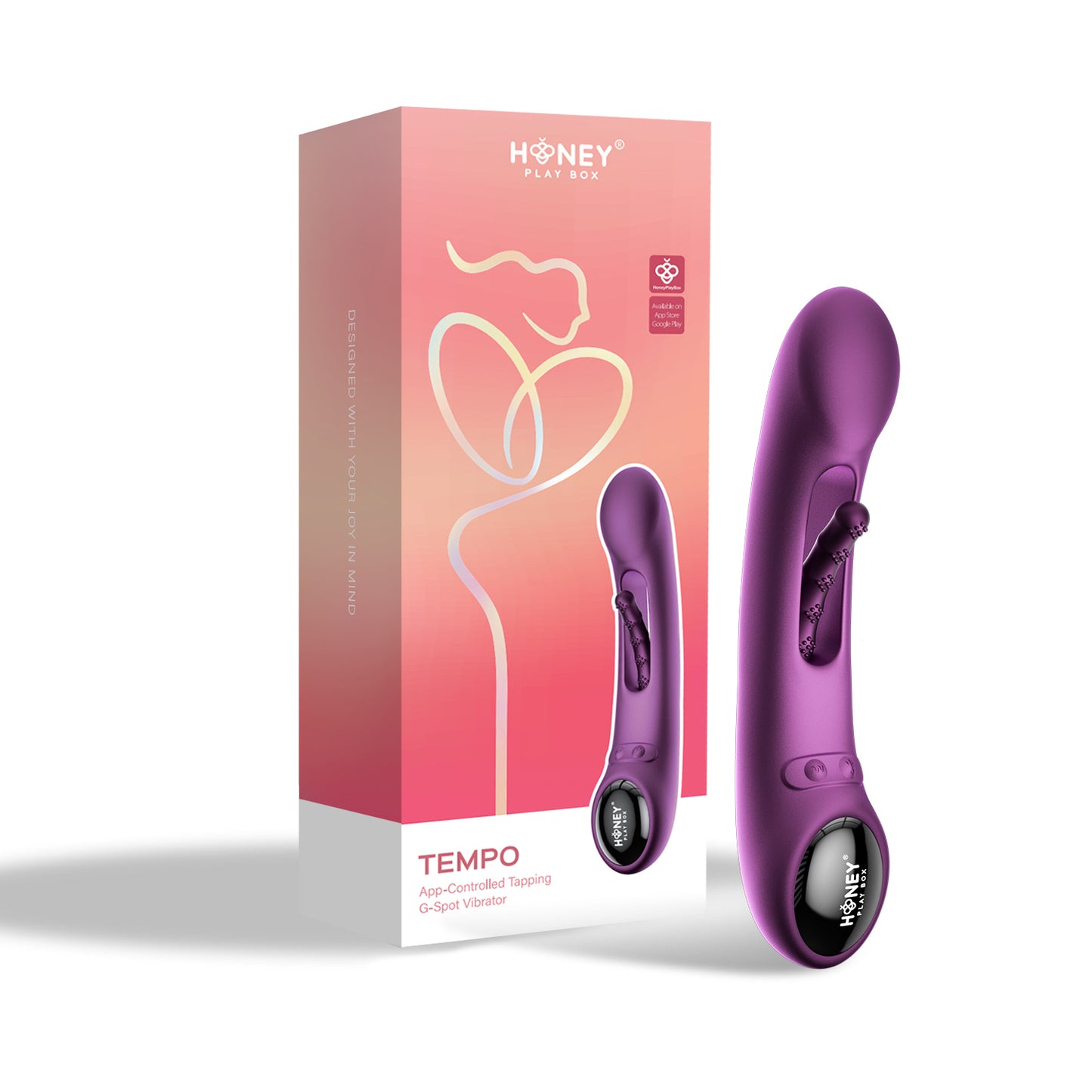 Tempo App-Controlled Tapping G-Spot Vibrator - Purple | 710022365055 | Available at EroticWarehouse.com