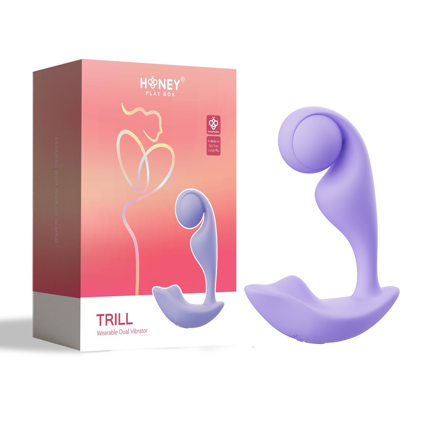 Trill Wearable Dual Vibrator - Lavender | 710022365147 | Available at EroticWarehouse.com
