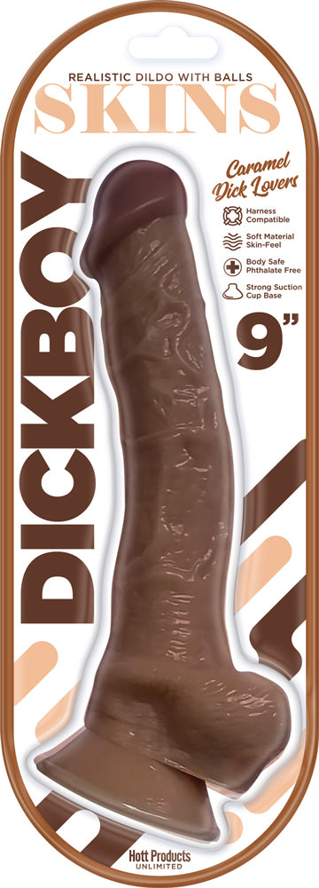 Dickboy - Skins - Dildo With Balls - 9 Inch - Caramel Dick Lovers | 818631033645 | Available at EroticWarehouse.com