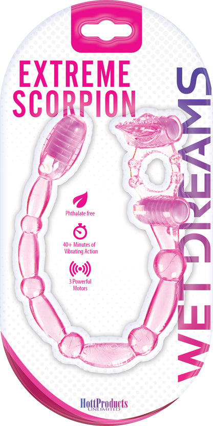 Super Xtreme Vibe Scorpion With Dual Stinger Anal Vibe - Magenta | 818631022984 | Available at EroticWarehouse.com