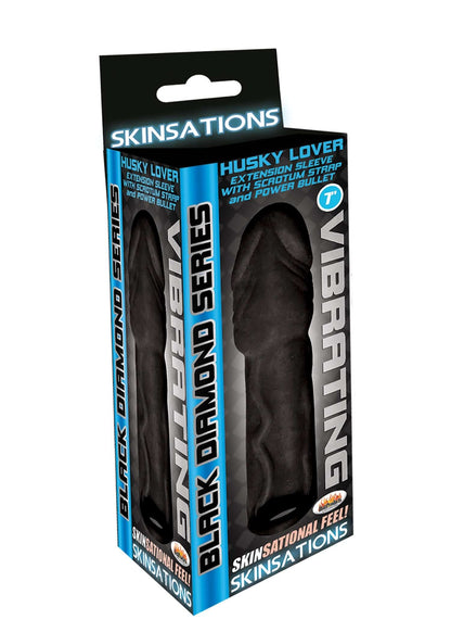 Skinsations Black Diamond Series Vibrating Husky Lover - Black | 818631030606 | Available at EroticWarehouse.com