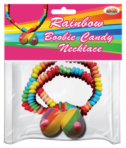 Rainbow Boobie Candy Necklace | 818631030927 | Available at EroticWarehouse.com