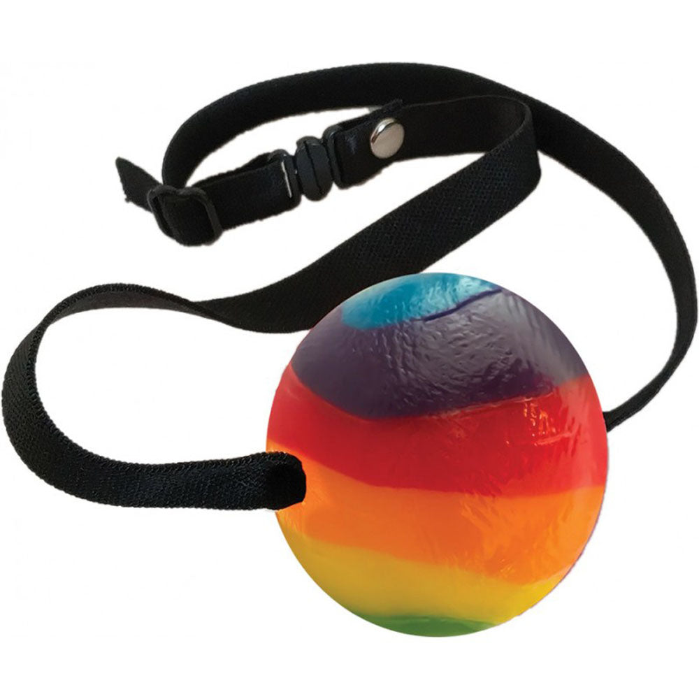 Rainbow Candy Ball Gag | 818631032570 | Available at EroticWarehouse.com