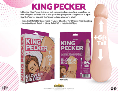 King Pecker- 6 Foot Giant Inflatable Penis | 818631033409 | Available at EroticWarehouse.com