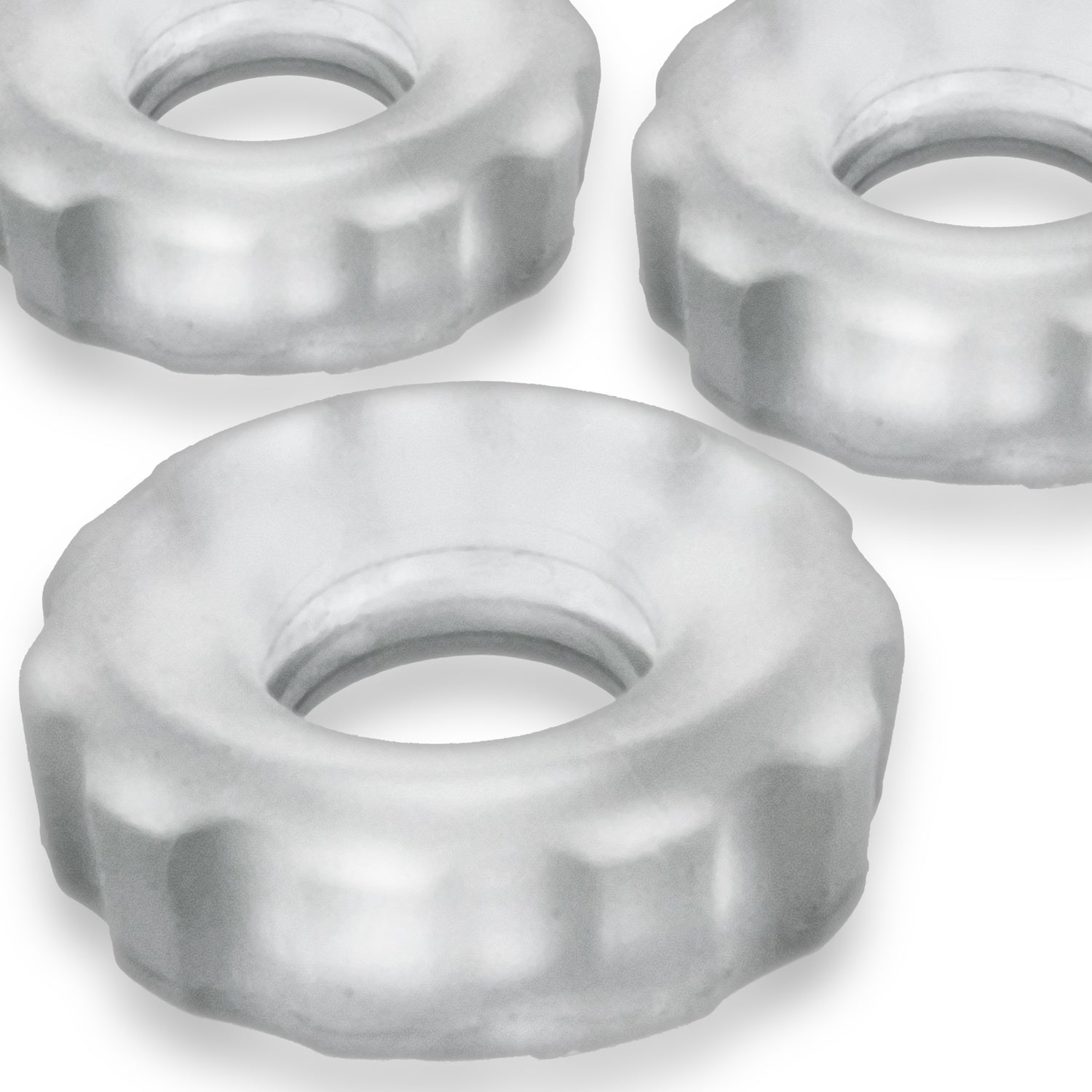 Super Huj - 3-Pack Cockrings - Clear Ice | 840215123107 | Available at EroticWarehouse.com