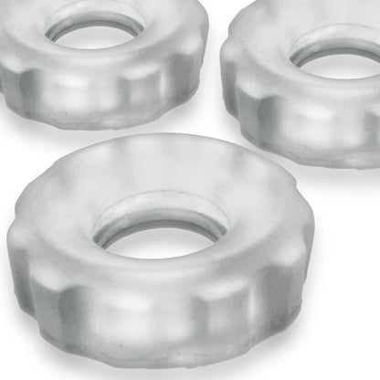 Super Huj - 3-Pack Cockrings - Clear Ice | 840215123107 | Available at EroticWarehouse.com
