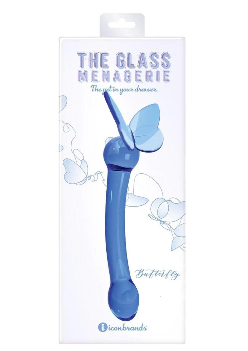 Glass Menagerie - Butterfly Glass G-Spot - Dark Blue | 847841011020 | Available at EroticWarehouse.com
