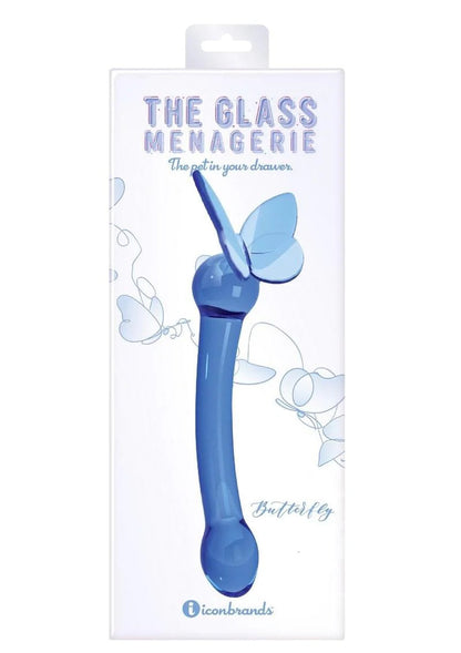 Glass Menagerie - Butterfly Glass G-Spot - Dark Blue | 847841011020 | Available at EroticWarehouse.com