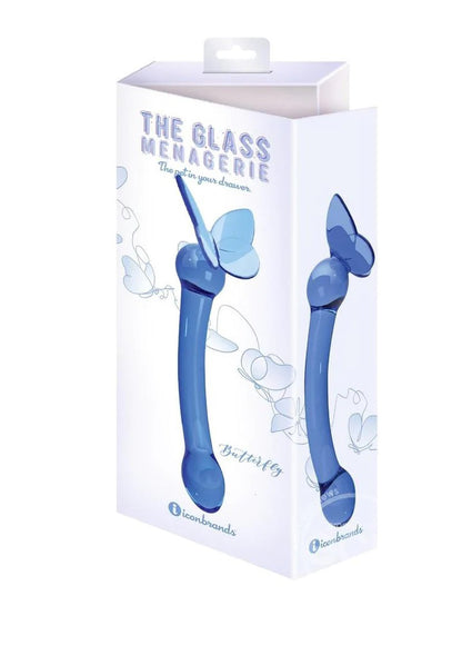 Glass Menagerie - Butterfly Glass G-Spot - Dark Blue | 847841011020 | Available at EroticWarehouse.com