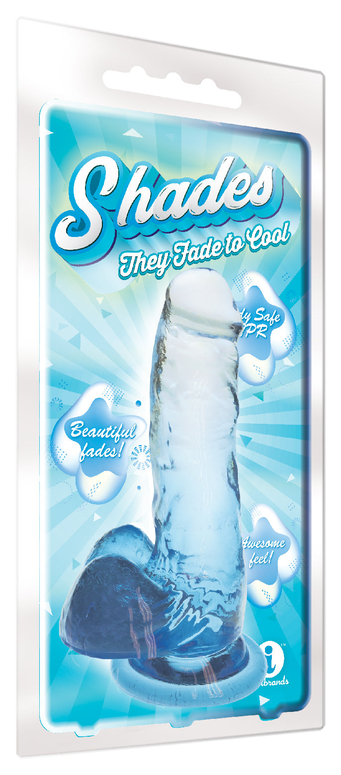 Shades - 7 Inch Gradient Dong - Blue | 847841013024 | Available at EroticWarehouse.com