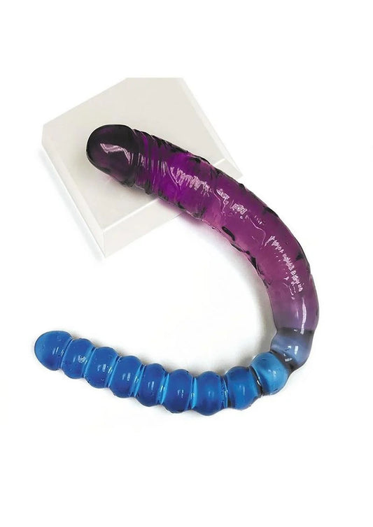 Shade - 17 Inch Double Dong - Violet and Blue | 847841013079 | Available at EroticWarehouse.com