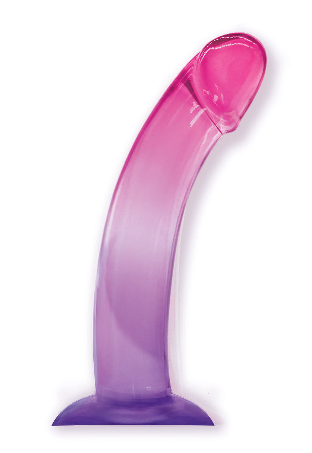 Shades, 8.25" Smoothie Jelly Tpr Gradient Dong - Purple and Pink | 847841013093 | Available at EroticWarehouse.com