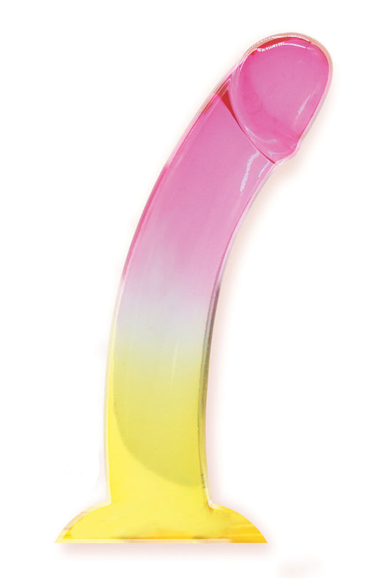Shades, 8.25" Smoothie Jelly Tpr Gradient Dong - Pink and Yellow | 847841013109 | Available at EroticWarehouse.com