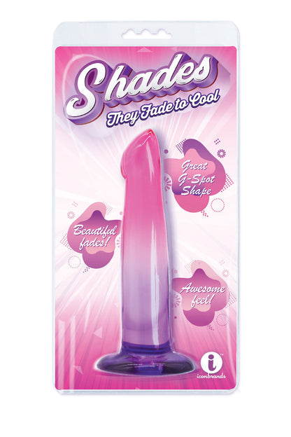 Shades, 6.25" G-Spot Jelly Tpr Gradient Dong - Pink and Purple | 847841013123 | Available at EroticWarehouse.com